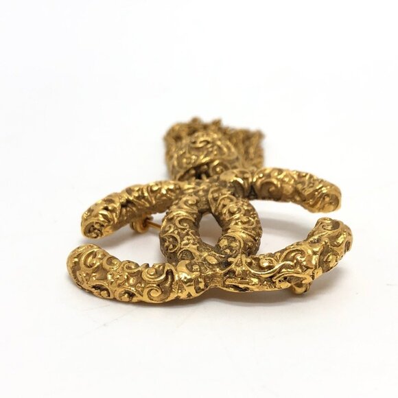 CHANEL Gold Coco Mark Brooch - Picture 3 of 10